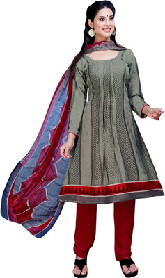 

Women Latest Fancy Designer Salwar Suit Crepe Printed Salwar Suit Dupatta Material(Un-stitched), Multicolor