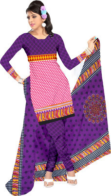 

Khushali Crepe Self Design, Printed Salwar Suit Dupatta Material(Un-stitched), Multicolor;pink;purple