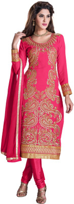 

Jiya Georgette Self Design, Embroidered Dress/Top Material(Un-stitched), Gajari