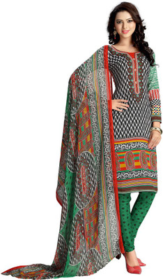 

Parishi Fashion Georgette Floral Print Dress/Top Material(Un-stitched), Multi-color