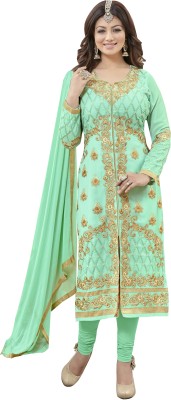 

Khushali Georgette Self Design, Embroidered Salwar Suit Dupatta Material(Un-stitched), Light green