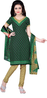 

Jiya Crepe Self Design, Printed Salwar Suit Dupatta Material(Un-stitched), Beige;black;green