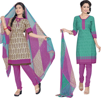 

Khushali Crepe Self Design, Printed Salwar Suit Dupatta Material(Un-stitched), Green;multicolor;pink