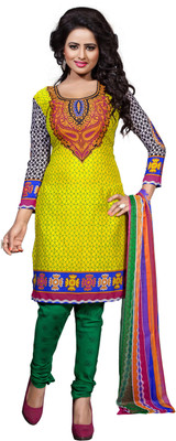 

Jiya Crepe Self Design, Printed Salwar Suit Dupatta Material(Un-stitched), Green;multicolor;yellow