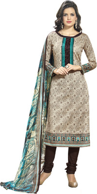 

Jiya Cotton Self Design, Printed Salwar Suit Dupatta Material(Un-stitched), Beige;brown;multicolor