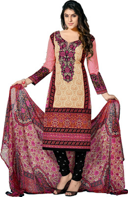 

Jiya Cotton Self Design, Printed Salwar Suit Dupatta Material(Un-stitched), Beige;black;multicolor