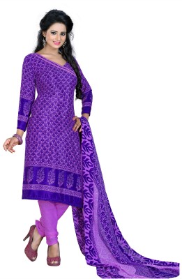 

Jiya Crepe Self Design, Printed Salwar Suit Dupatta Material(Un-stitched), Purple