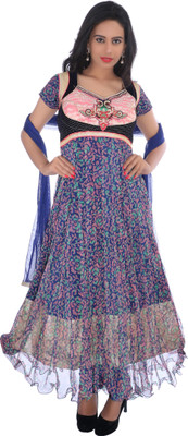 

JT International Net Embroidered Salwar Suit Dupatta Material(Un-stitched), Multicolor
