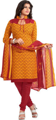 

Women Latest Fancy Designer Salwar Suit Cotton Printed Salwar Suit Dupatta Material(Un-stitched), Multicolor