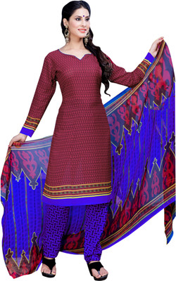 

Women Latest Fancy Designer Salwar Suit Crepe Printed Salwar Suit Dupatta Material(Un-stitched), Multicolor