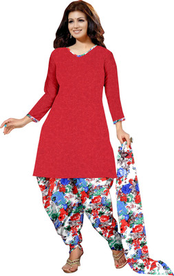 

Jiya Crepe Self Design, Printed Salwar Suit Dupatta Material(Un-stitched), Multicolor;red