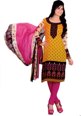 

Vishnu International Crepe Printed Salwar Suit Dupatta Material(Un-stitched), Multicolor