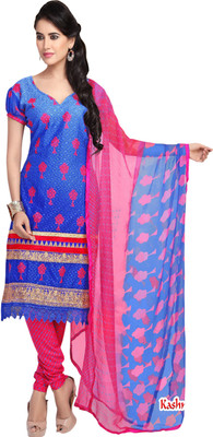 

Khushali Georgette Self Design, Embroidered Salwar Suit Dupatta Material(Un-stitched), Blue