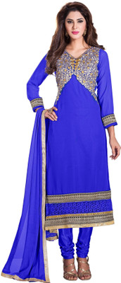 

Morli Georgette Self Design Salwar Suit Dupatta Material(Un-stitched), Blue