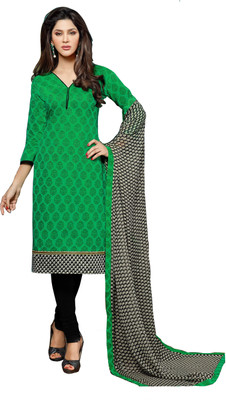 

Jiya Chanderi Self Design, Embroidered Salwar Suit Dupatta Material(Un-stitched), Beige;black;green
