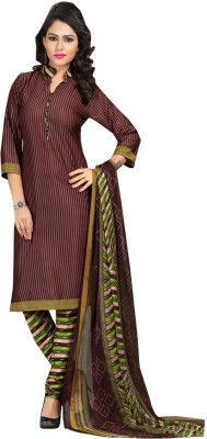 

Trendz Apparels Crepe Printed Salwar Suit Dupatta Material(Un-stitched), Brown