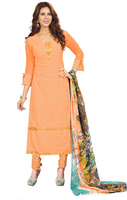 

Jiya Georgette Self Design, Embroidered Salwar Suit Dupatta Material(Un-stitched), Multicolor;orange