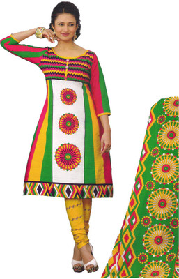

Indian Wear Online Georgette Embroidered Semi-stitched Salwar Suit Dupatta Material, Multicolor