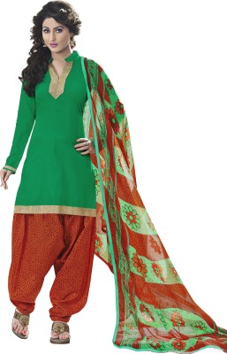 

Jiya Cotton Self Design, Printed Salwar Suit Dupatta Material(Un-stitched), Green