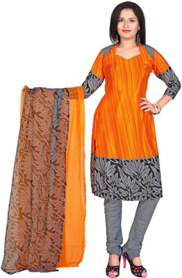 

Jiya Crepe Self Design, Printed Dress/Top Material(Un-stitched), Grey;multicolor