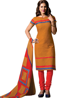 

Royalisha Cotton Printed Salwar Suit Dupatta Material(Un-stitched), Royalisha-multicolour