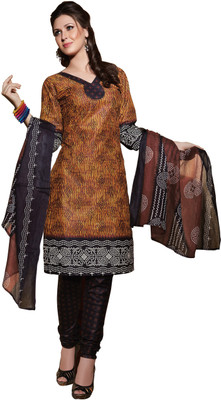 

Jiya Cotton Self Design, Printed Salwar Suit Dupatta Material(Un-stitched), Black;multi