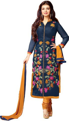 

Shree Vardhman Chanderi Houndstooth Semi-stitched Salwar Suit Dupatta Material, Multicolor