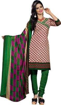 

Khushali Cotton Self Design, Printed Salwar Suit Dupatta Material(Un-stitched), Cream;red