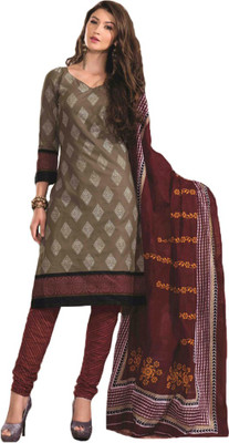 

Indian Wear Online Cotton Printed Salwar Suit Dupatta Material(Un-stitched), Multicolor