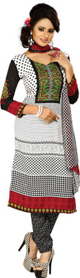 

Women Latest Fancy Designer Salwar Suit Crepe Printed Salwar Suit Dupatta Material(Un-stitched), Multicolor