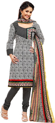 

Khushali Crepe Self Design, Printed Salwar Suit Dupatta Material(Un-stitched), Black;multicolor;white