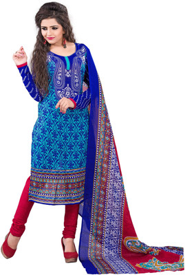 

Khushali Cotton Self Design, Printed Salwar Suit Dupatta Material(Un-stitched), Blue;multicolor