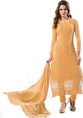 

Morli Chiffon Self Design Salwar Suit Dupatta Material(Un-stitched), Yellow