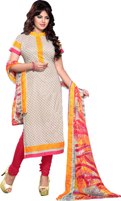 

Jiya Cotton Self Design, Printed Salwar Suit Dupatta Material(Un-stitched), Beige;multicolor;pink