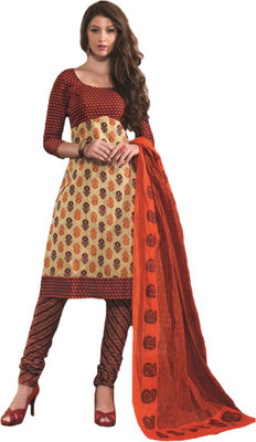 

Party Wear Dresses Cotton Printed Salwar Suit Dupatta Material(Un-stitched), Multicolor