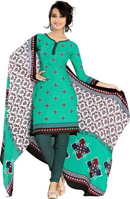 

Jiya Cotton Self Design, Printed Salwar Suit Dupatta Material(Un-stitched), Green