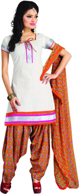 

Khushali Chanderi Self Design Salwar Suit Dupatta Material(Un-stitched), Multicolor;white