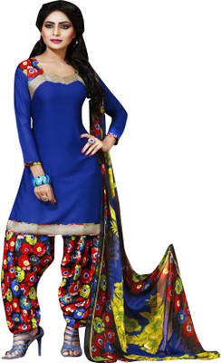 

Trendz Apparels Crepe Printed Salwar Suit Dupatta Material(Un-stitched), Blue