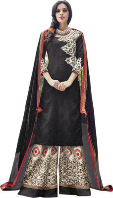 

Ewows Cotton Printed Salwar Suit Dupatta Material(Un-stitched), Black