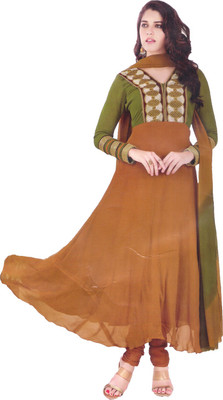 

Indian Wear Online Georgette Embroidered Semi-stitched Salwar Suit Dupatta Material, Multicolor