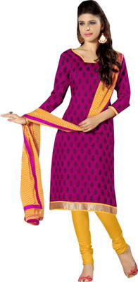 

Trendz Apparels Chanderi Embroidered Salwar Suit Dupatta Material(Un-stitched), Pink