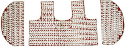

Jiya Silk Embellished Blouse Material(Un-stitched), Red;silver