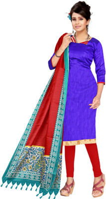 

Trendz Apparels Silk Solid Salwar Suit Dupatta Material(Un-stitched), Blue