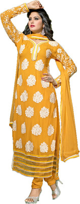 

Indian Wear Online Georgette Embroidered Semi-stitched Salwar Suit Dupatta Material, Multicolor