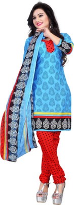

Merry Fashion Crepe Self Design Salwar Suit Dupatta Material(Un-stitched), Blue