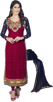 

Indian Wear Online Georgette Embroidered Semi-stitched Salwar Suit Dupatta Material, Multicolor