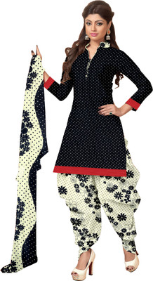 

Khushali Crepe Self Design, Printed Salwar Suit Dupatta Material(Un-stitched), Beige;black