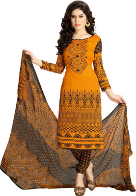 

Parishi Fashion Georgette Floral Print Dress/Top Material(Un-stitched), Multi-color