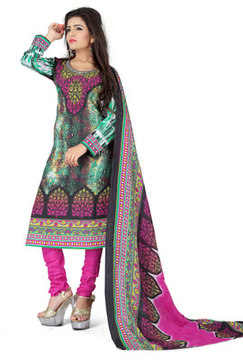 

Trendz Apparels Cotton Printed Salwar Suit Dupatta Material(Un-stitched), Multicolor