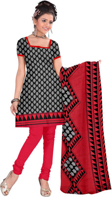 

Anshul Textile Crepe Printed Salwar Suit Dupatta Material(Un-stitched), Multicolor